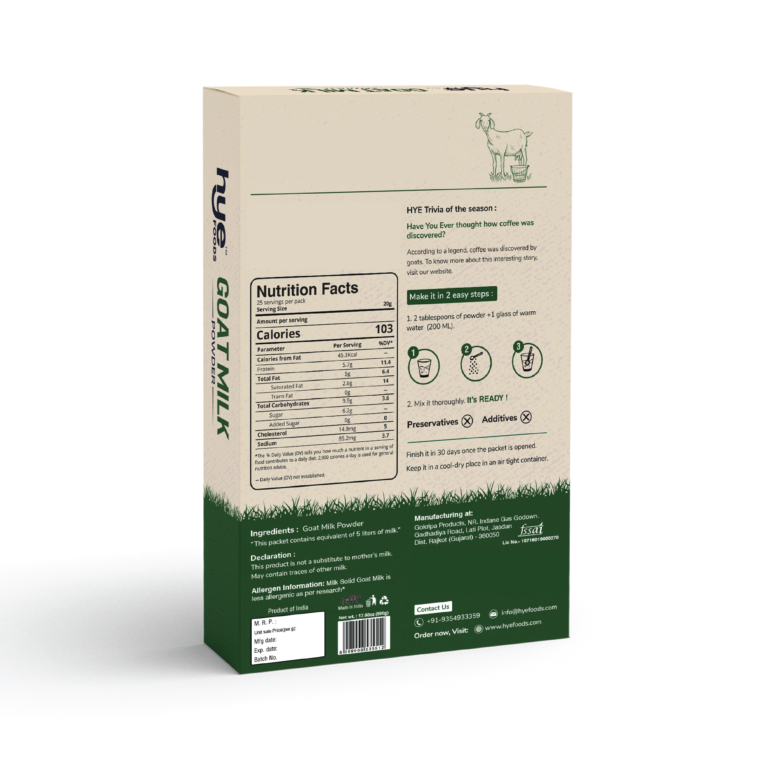 Goat Milk Powder Pure Natural Gm Hye Foods