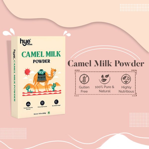 HYE FOODS Camel Milk Powder | Good for Height Growth Milk Allergies and Immunity High Nutrition Pure & Natural 200g