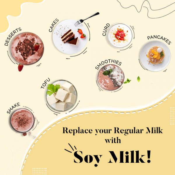 Vegan Soy Milk Powder | 49% Protein | Unsweetened | 500g