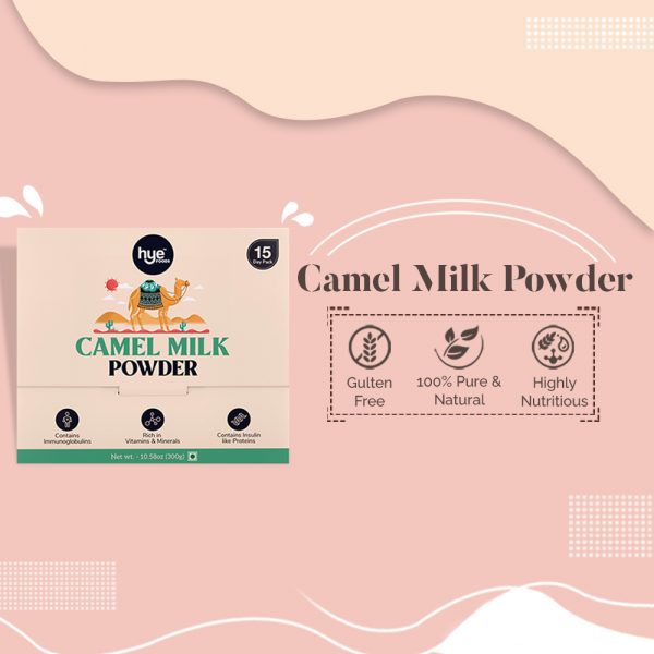 HYE FOODS Camel Milk Powder | Good for Height Growth Milk Allergies and Immunity High Nutrition Pure & Natural 20g x15 | 300 gms