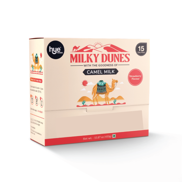 Milky Dunes Strawberry Camel Milk Powder |15 x 30 pack 450 gms
