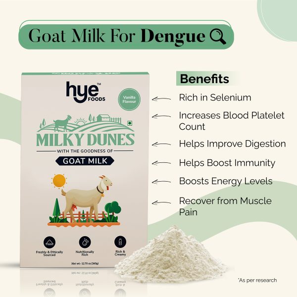 HYE FOODS Milky Dunes Goat Milk Powder । Vanilla Flavour । 360gms