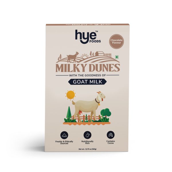 HYE FOODS Milky Dunes Goat Milk Powder । Chocolate Flavour । 360gms