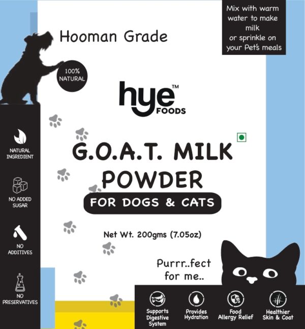 Goat Milk Powder for Dogs and Cats | Super Milk for Super Pets 200gm