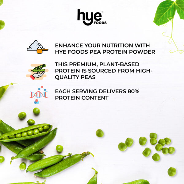 HYE FOODS Premium Pea Protein | 2 lb | Vegan | Gluten Free | Unflavored |100% Peas | 30 Servings